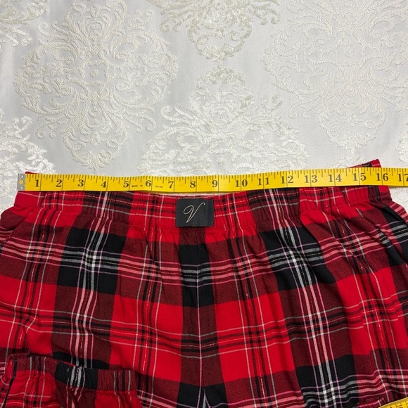 Victorias Secret Red Plaid Pajama Jogger Cotton & Viscose Blend Size Large - Picture 8 of 9